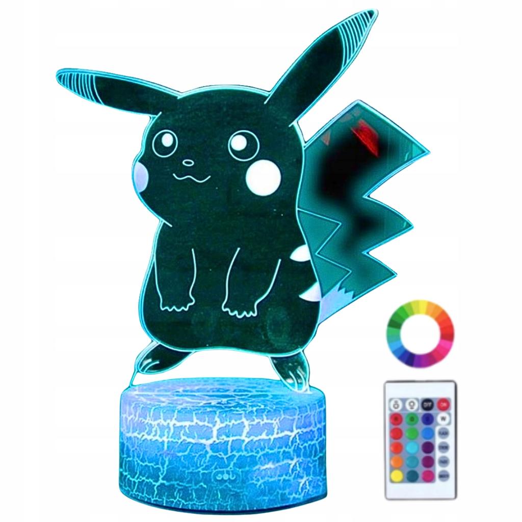 Pokemon Go Pikachu 16 LED 3D Nachtlicht für Kinder + Fernbedienung