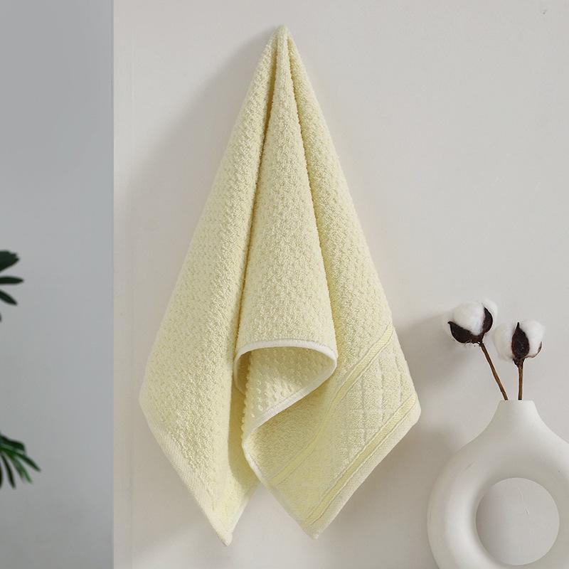 Pure Cotton Soft Absorbent Towel with Embroidered Design - Perfect for Gifts and Household Use