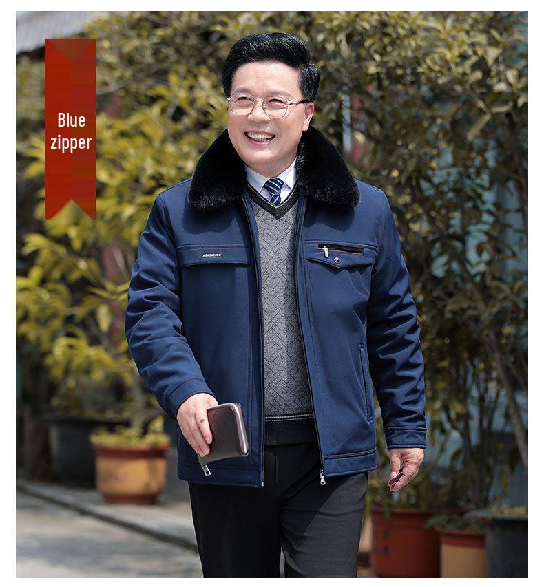 Men's Fleece-Lined Warm Cotton Coat: Thickened, Short Style for Autumn/Winter