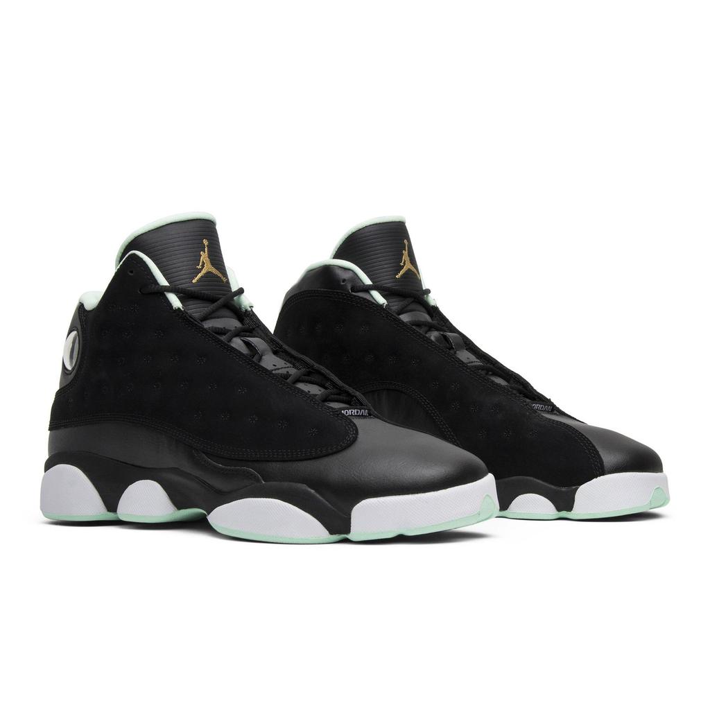 Air Jordan 13 Retro Bambini 'Mint Foam' (Unisex) Scarpe da Basket per Bambini Nero / Oro Metallico / Schiuma Menta / Bianco 439358 015