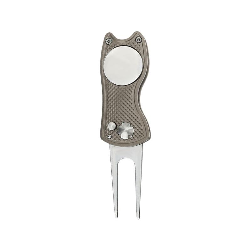 Metal Golfs Divot Tool Pitch Grooves Cleaner Golfs Pitchforks Foldable Putting Green Fork Divot Repair Tool Enduring