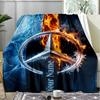 custom Name Text Fire Ice Theme blanket Soft Flannel Blanket Plush Throw Blanket Cozy Sofa Bed Blanket for Home Decor