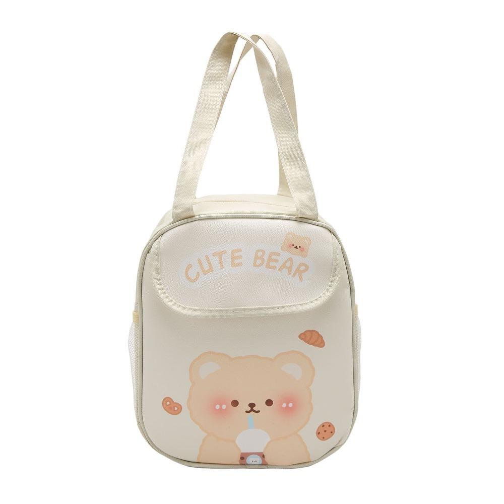 

9.2 x 5.3 x 7.3in Insulated Lunch Bag Thickened Liner Handheld Carry Handheld Meal Bag Durable Fabric Large Capacity