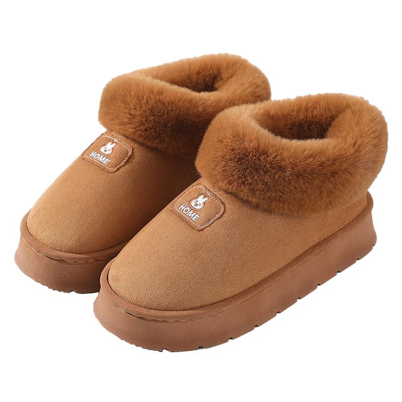 Women's Winter Slippers Platform Mini Boots Short Ankle Boots Fur Fleece Lined Sneakers House Shoes Warm Anti-Slip Outdoor Indoor Snow Boots for Women