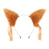 Plush Fox Ear Hair Clip Headband Hair Accessory Cute Furry Fox Ear Hairpin Soft Fox Ear Hairband Ribbon Headdress for