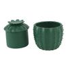 Butter Crock with Lid Water Line Heat Resistant Silicone Butter Keeper for Kitchen Dark Green
