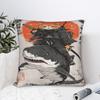 Pillow Case Ukiyo-E Art Japanese Cat Riding Comfy Pillow Cover For Couch Sofa Bedroom Kawaii Pillowcases