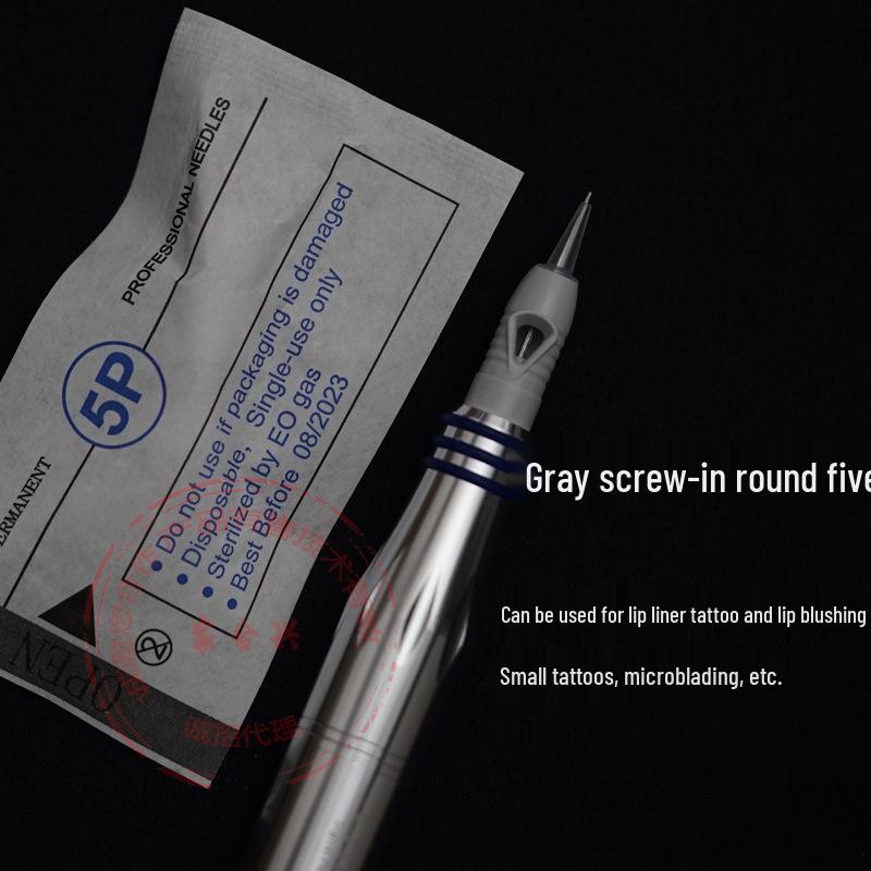 Xia Meng Eyebrow Embroidery Single Row Gray Screw Microblading Needle