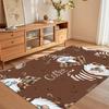 Cute Coffee Gnome and Bean Print Area Rug, Soft Non-Slip Floor Mat for Kitchen Living Room Rustic Farmhouse Home Decor