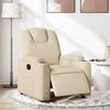Electric Recliner Chair Cream Fabric
