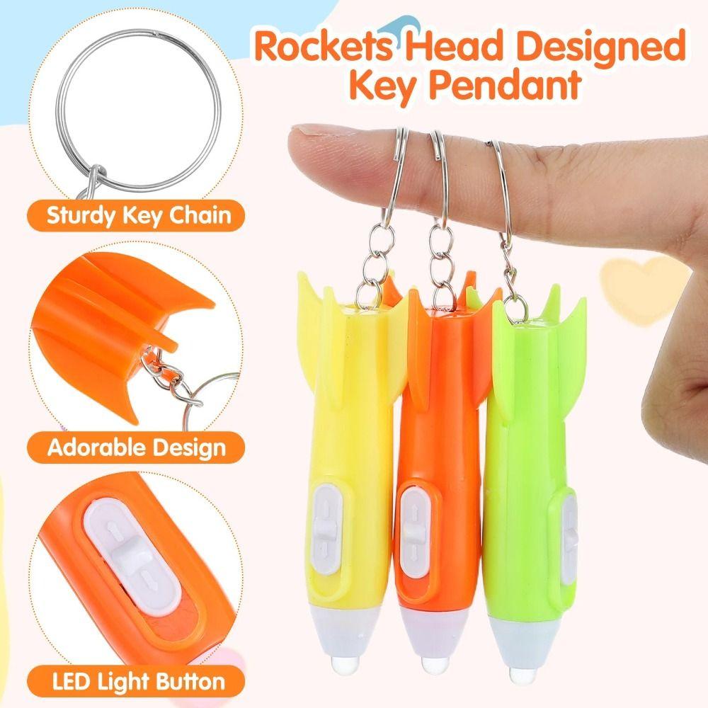 10pcs Bright Flashlight Keychain Mini LED Keychain Portable Kids Flashlights  Camping