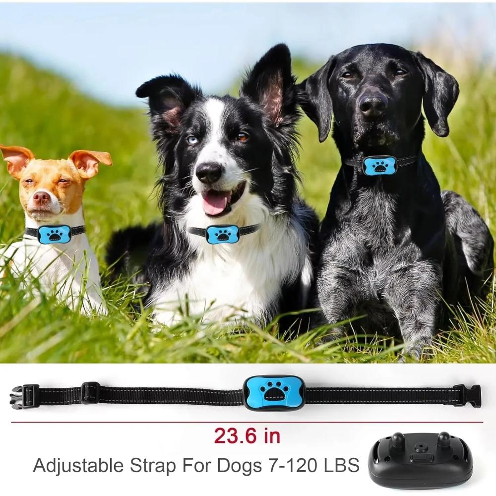Dogs Training Collar Pet Dog Anti Barking Device USB Rechargeable Ultrasonic Stop Barking Vibration Anti Bark Collar Accessories