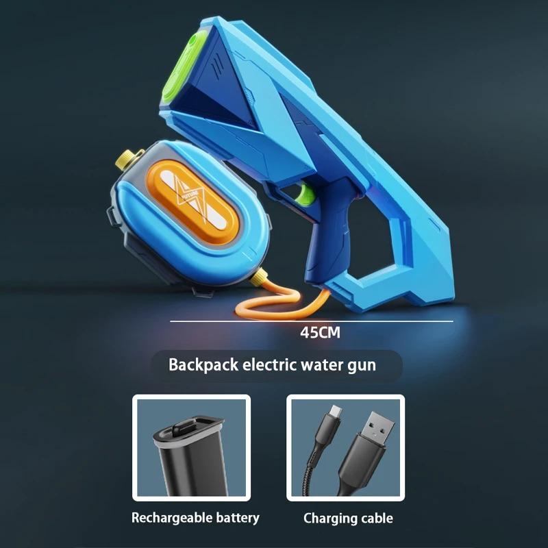 

2023 НОВЫЙ автоматический электрический водяной пистолет для детей, пляжный бассейн, водный бой, стрельба, летний уличный водяной пистолет, игрушка, подарки