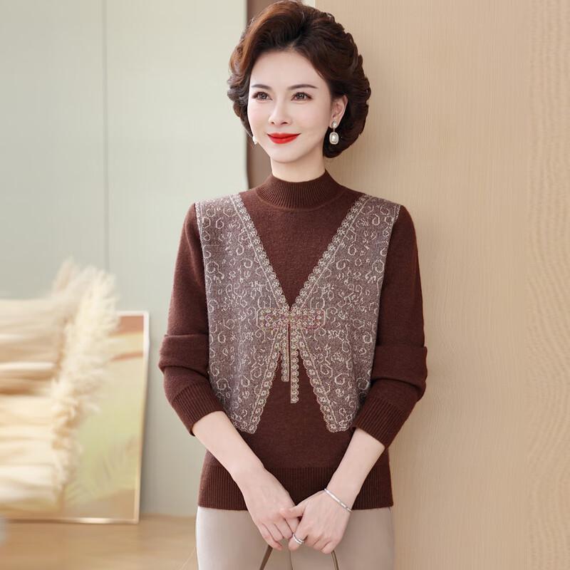 Ronghua Mom's Integrated Fleece Thickened Sweater