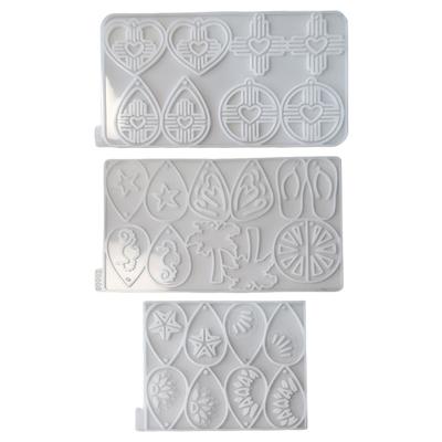 Easy To Use Silicone Pendant Mold Earrings Molds Hollow Jewelry Molds Silicone Texture Gift for Jewelry Enthusiasts