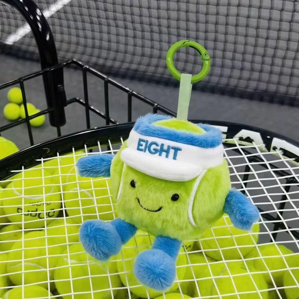 Badminton Baseball Ball-type Pendant with Feet Keychain Creative Children's Dolls Birthday Gifts