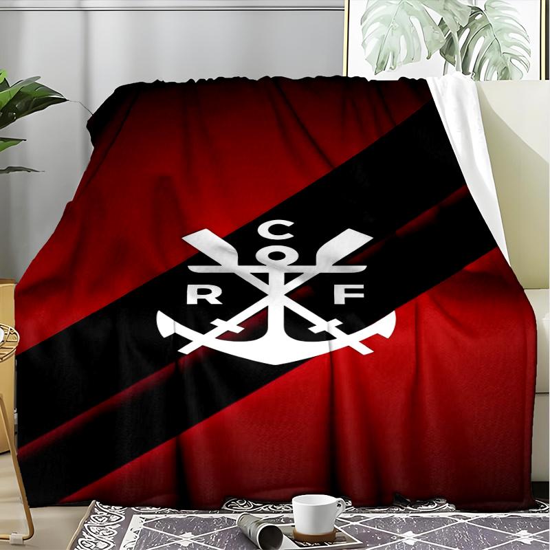 1PC Fla-mengo Club Crest Printed Soft Flannel Blanket Throw for Adult Bedroom Living Room Sofa Camping Travel Fan gifts Christmas Gifts