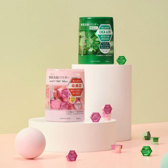 Suisai Beauty Clear Green/Pink Powder Wash (Choose 1 of 4 types) (15/32 pieces)