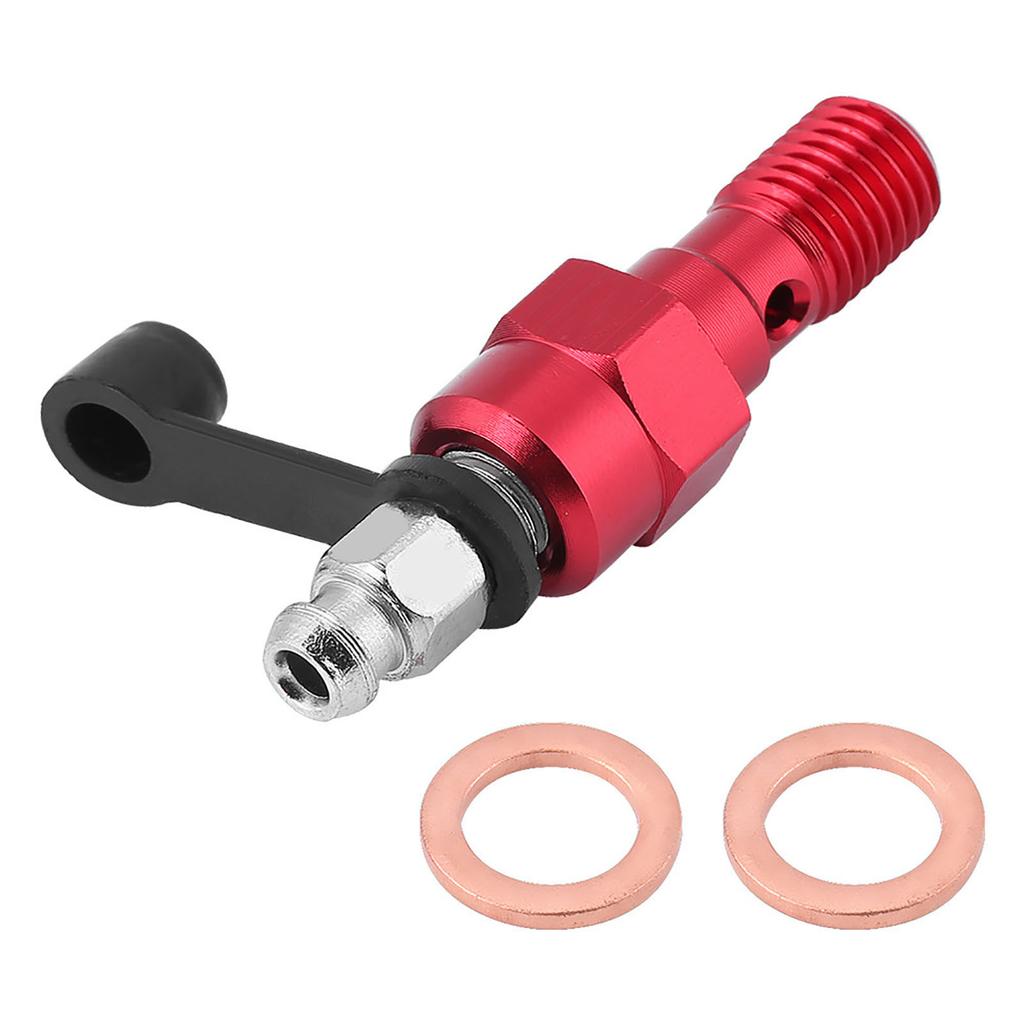 M10x1.25mm Cilindro Maestro de Freno de Motocicleta Pinza Tornillo de Purga Pezón Banjo Polvo Azul