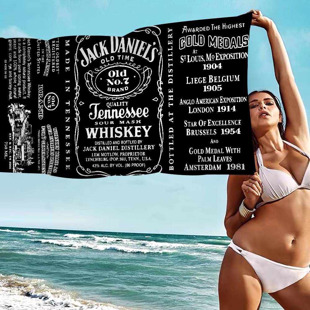 J-Jack D-Daniels Mikrofaser Strandtuch Saugfähig Schnelltrocknend Weich Yoga Schwimmen Resort Bergsteigen Handtuch