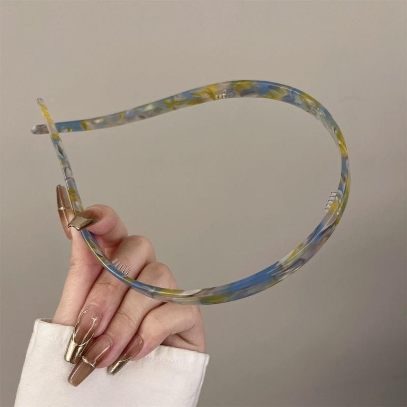Anti Slip Hair Grip Textured Edge Comfortable Headbands For Daily Use Sports Hair Accessories Multiple Colors