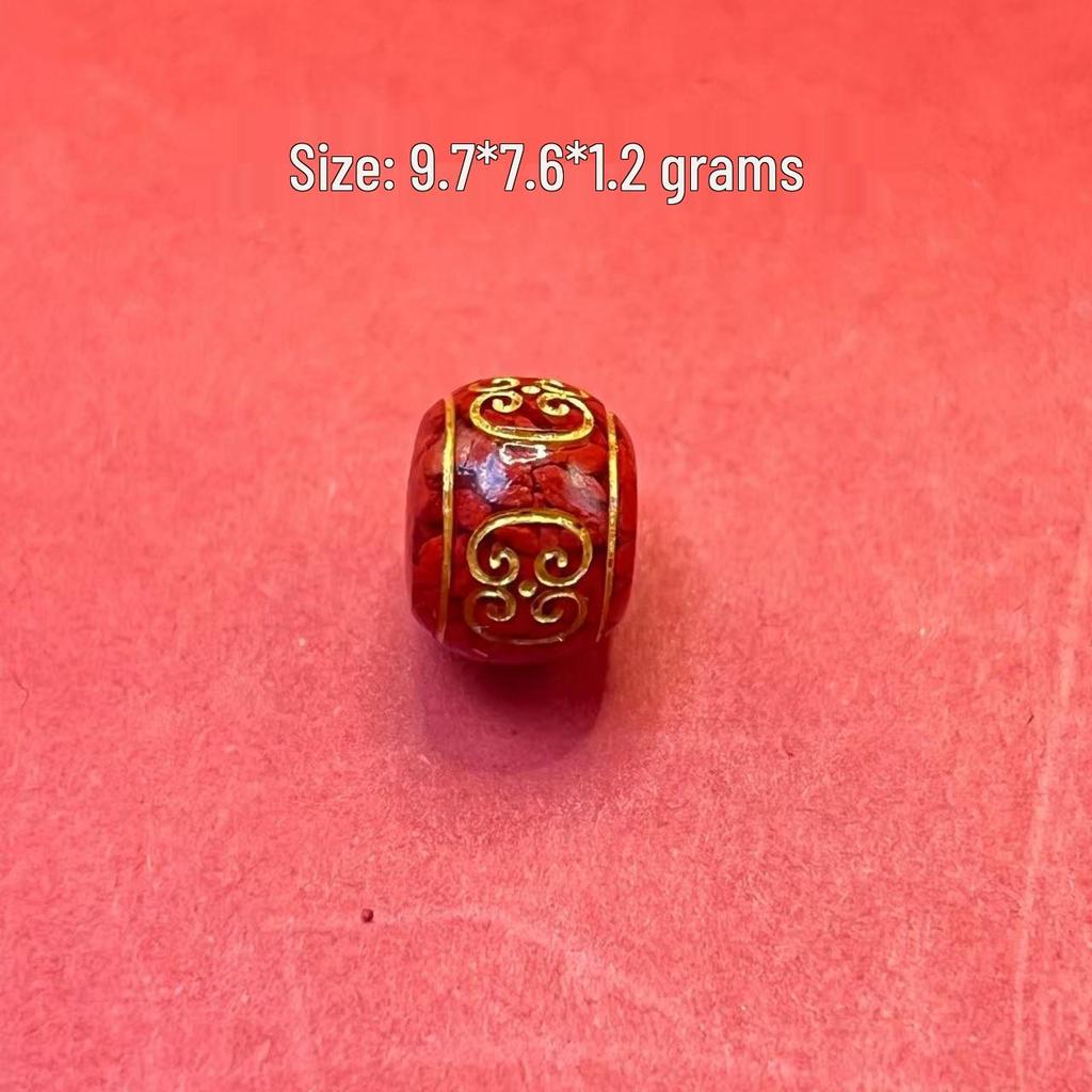 Original Gold-Plated Cinnabar Turtle Shell Fu Plaque and Gourd Pouch Accessories