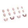 Diamond Love Wearing Nail Gradual Change Smudging Short Ballet Cow Pattern Nail Art Piece Finished Removable Nail Piece