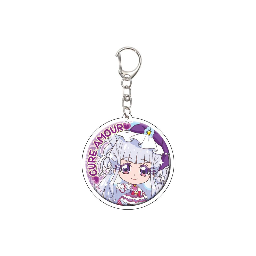 55MM Anime Pretty Cure Keychain Natsuki Rin/Kasugano Urara/Akimoto Komachi  Key Chain Acrylic Model Plate Christmas Gifts