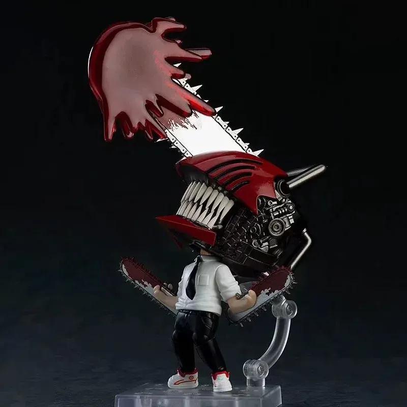 10cm Q Version Anime Chainsaw Man Denji Pochita Makima Actionfigur PVC Schreibtischdekoration Spielzeugsammlung Modell Halloween Geschenke