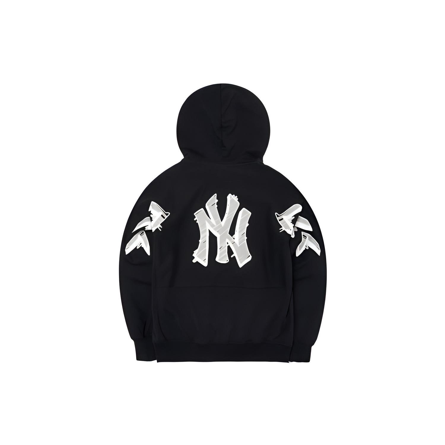 MLB New York Yankees Sweatshirts Unisex Black Hooded Moderate Regular 3AHDS0121-50BKS XS