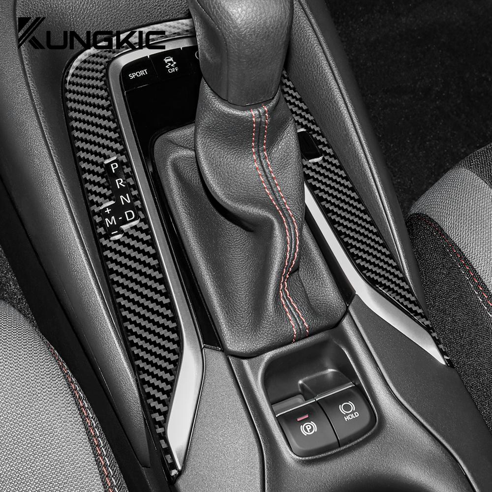 Real Soft Carbon Fiber RHD LHD Sticker For Toyota Corolla 2019 2020 2025 2025 2025 2025 Center Console Gear Shift Accessories