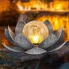 Solar Powered Lotus Light Automatic On/Off IP55 Waterproof Wireless Design Solar Garden Lamp Lawn Patio Outdoor Decoration