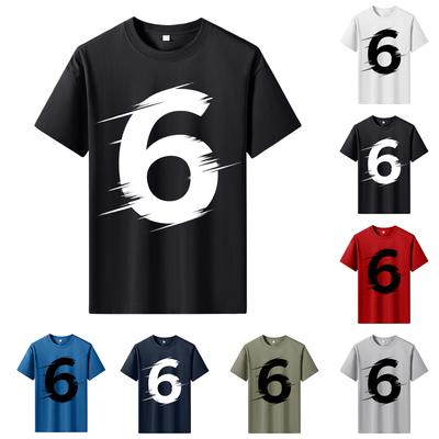 Men's Printed Short Sleeve T-Shirt Men's Loose Casual Short Sleeve Top
