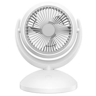 Table Fan 4 Speed Modes Stable Base Ultra Quiet Rechargeable Air Circulating Small Desk Fan for