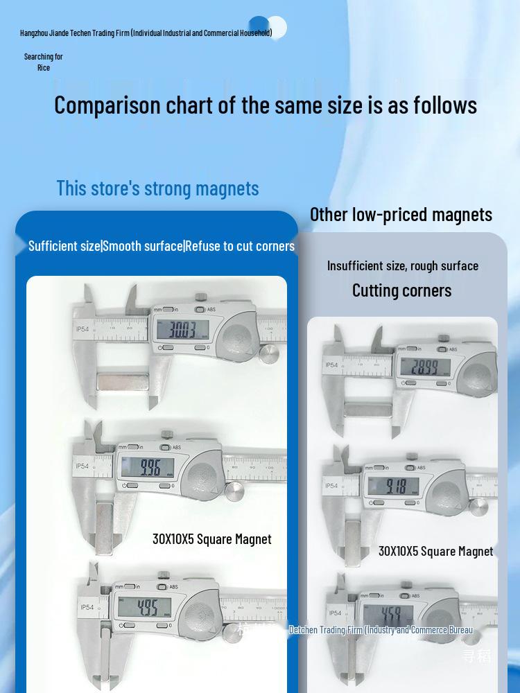 N52 Neodymium Iron Boron Square Magnet – Strong Rare Earth Permanent Magnet