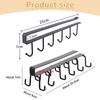 Traceless Hook Iron Cabinet Traceless Hook Six-Piece Storage Hanger Multi-Row Hook Wardrobe Kitchen Punch-free Storage Rack