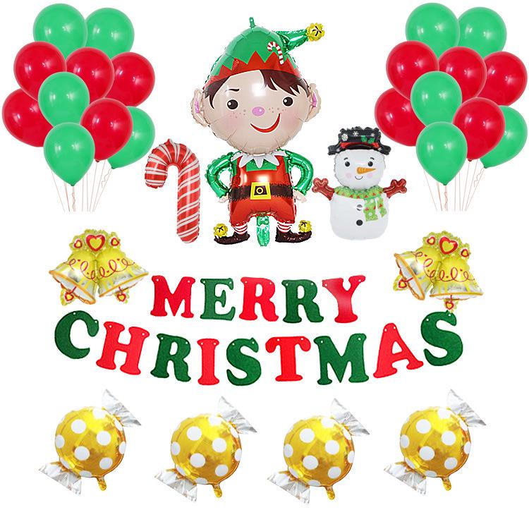 Christmas Party Decoration Set: Santa Claus & Snowman Balloons