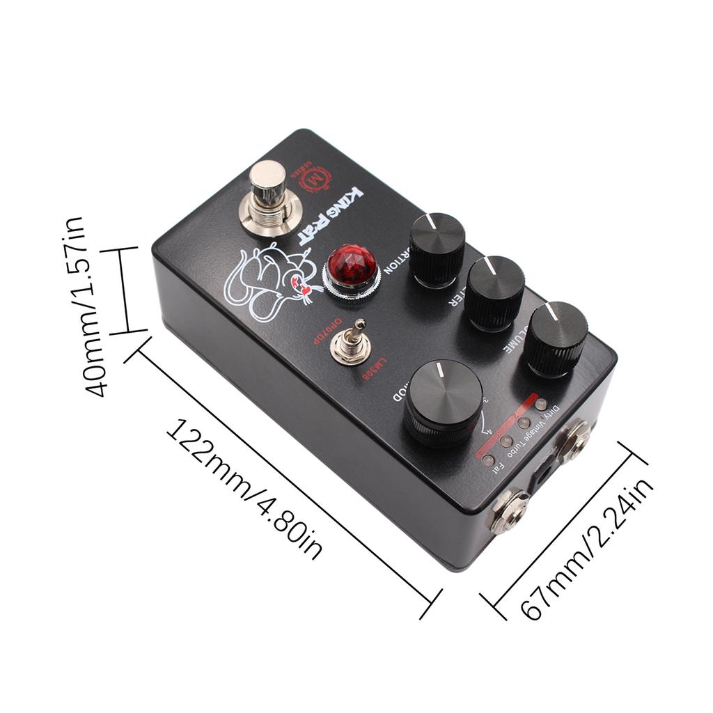 MOSKYAudio Fuzz Distortion Guitar Effect Pedal 4 Mode Switch & Volume Filter Distortion Controls Compact Portable
