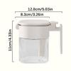 Condiment Jar Glass Spices Container with Lid and Spoon Airtight Seasoning Box Canister Pot Salt Pepper Sugar Bowl Gift