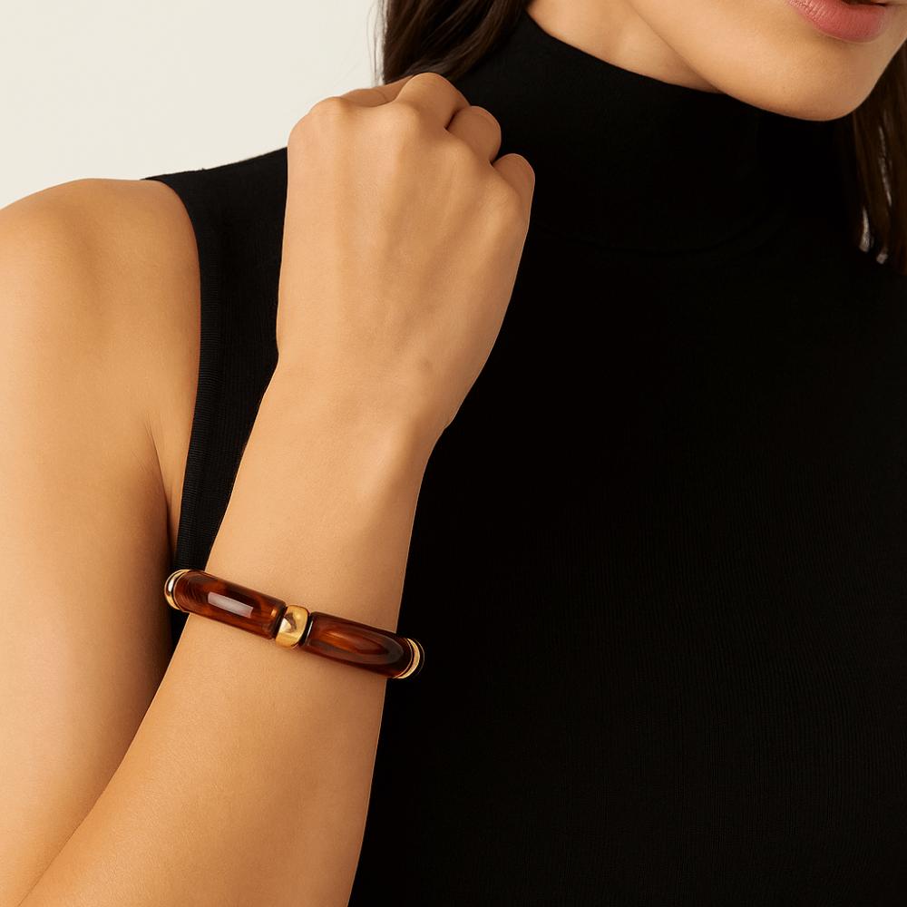 Acrylic Bohemia Style Bracelets Multi Color Women Bangle Vintage Beads Bracelets  Women