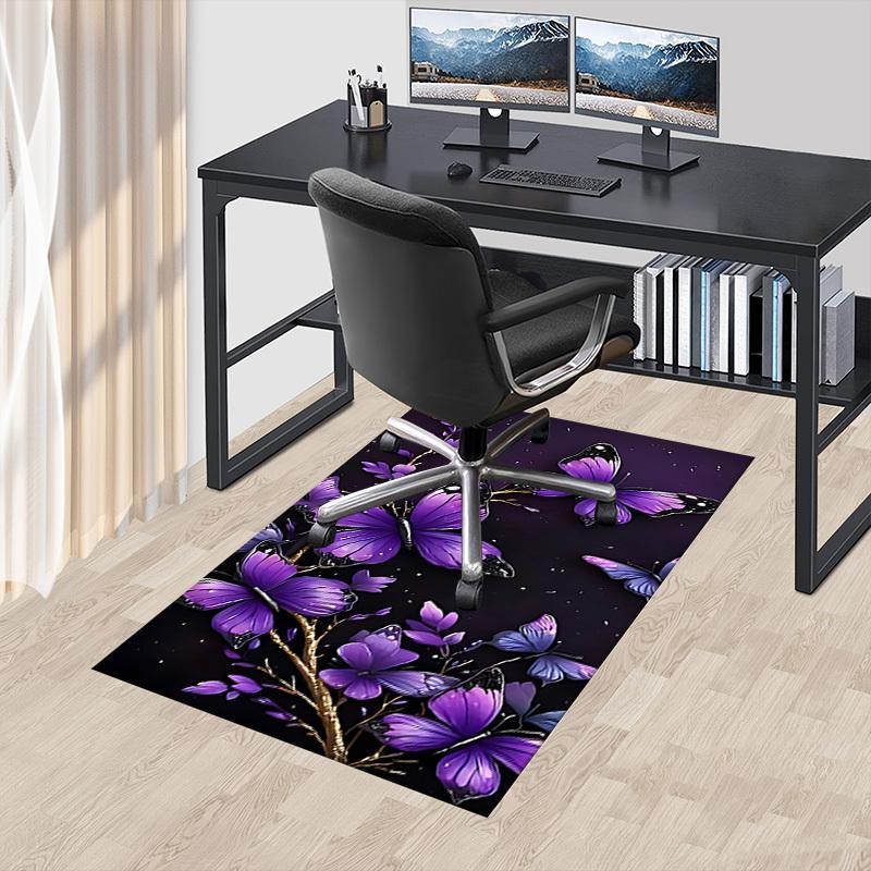 1PC Butterfly Flowers Carpet Ultra Soft, Thick & Absorbent, Non Slip Machine Washable Mat for Entryway