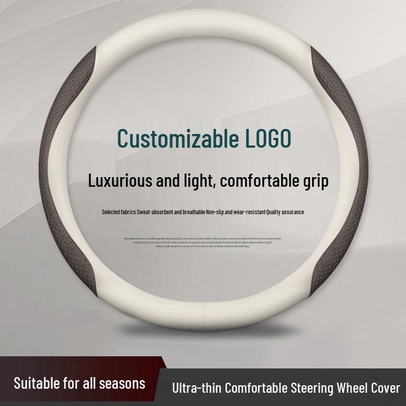 Steering Wheel Cover for BYD: Dolphin, Han, Seagull, Yuan Plus, Qin Plus DMI, Song, Tang - Includes Card Holder