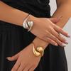 Gold Silver Punk Bracelet Alloy Material Metal Bracelet Geometric Bracelet  Party Wear