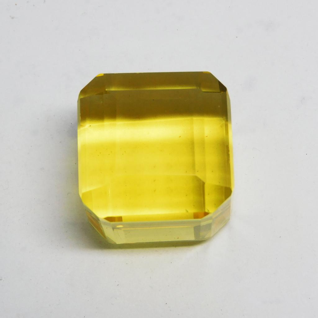 Natural Topaz Yellow Cube Cut CERTIFIED 148.40 Ct Loose Gemstone Huge Size