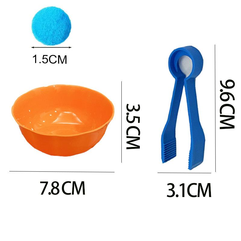 Kids Classification Cups Counting and Sorting Playthings Kit Rainbow Colors Plastic Material Bowls Tweezers Fine Motor Skill Educational Playthings