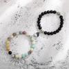 Zinc Zinc Alloy Love Heart Shape Fashion Accessories Couple Bracelet Stone Beaded Bracelet Magnet Wristband