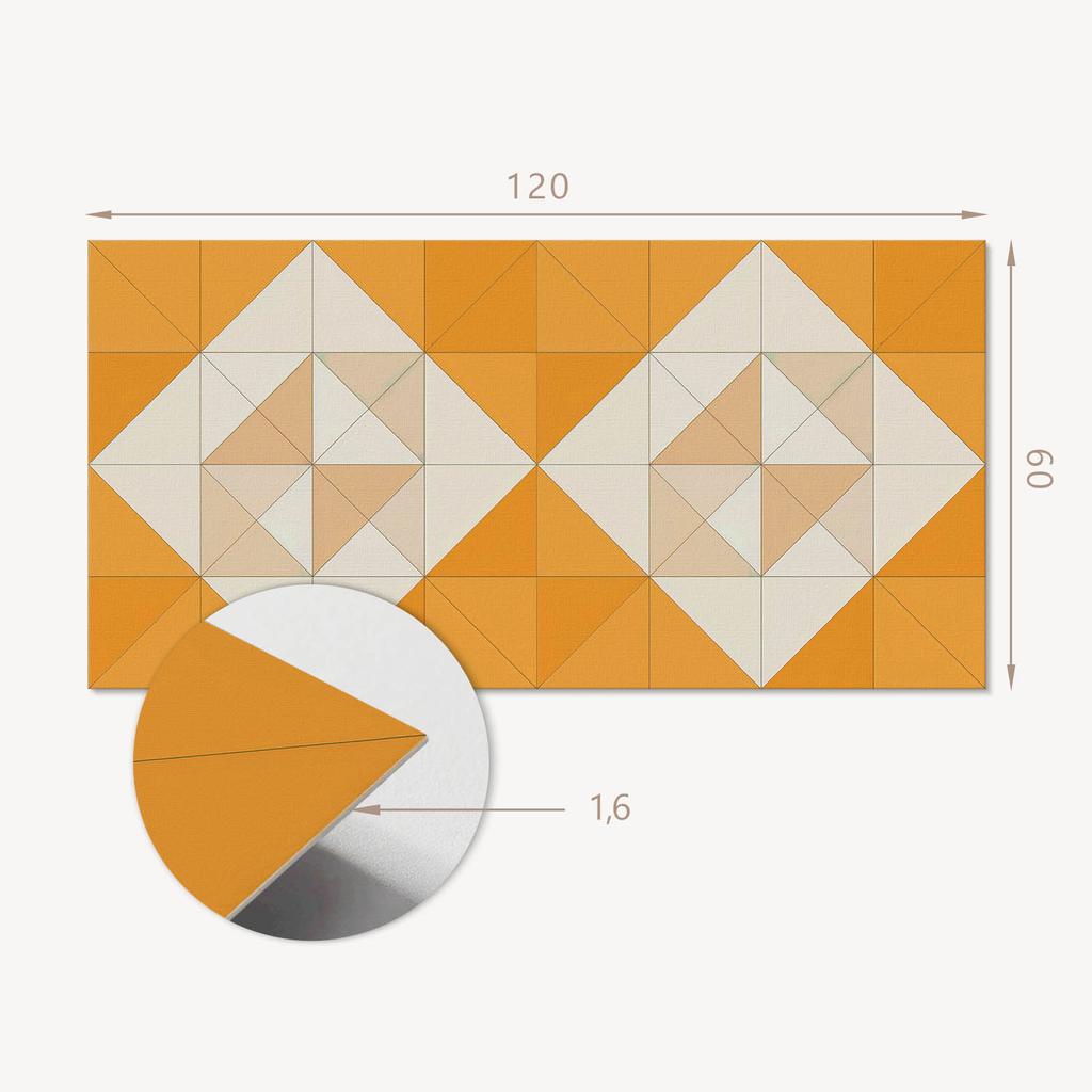 Panel Z Nadrukiem Samoprzylepny Winylowy 120X60 Cm Geometryczny Wzór W Romby