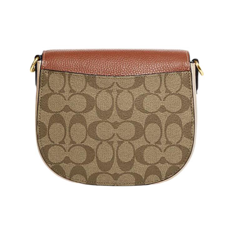 New COACH Cow Leather Saddle Bag, Crossbody Bag, Shoulder Bag Small Size Women's Brown & Rusty CE565-IME7V