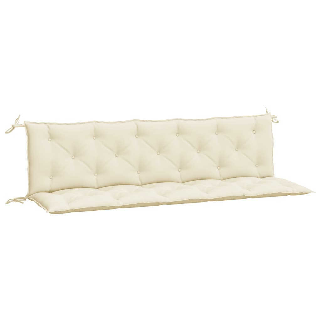 Garden Bench Cushions 2 Pcs Cream White 180 X 50 X 7 Cm Oxford Fabric