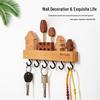 Nordic Wall-Mounted Solid Wood Key Hook - Creative, Hole-Free Entrance Storage Rack